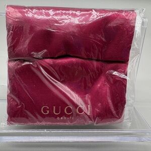 Gucci Beauty Mirror Pouch Red Cosmetic Bag Travel Case GWP New